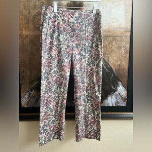 Cacharel Floral Ankle Pants Size 12